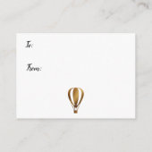 Carte D'accompagnement Gold Hot Air Balloon Affichage Douche Insérer Cart (Dos)
