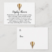 Carte D'accompagnement Gold Hot Air Balloon Affichage Douche Insérer Cart (Devant / Derrière)