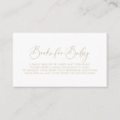 Carte D'accompagnement Gold Idyllic Calligraphie Baby shower Demande de c (Devant)