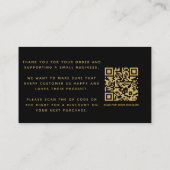 Carte D'accompagnement Gold Les icônes de médias sociaux QR code merci re (Dos)