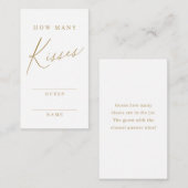 Carte D'accompagnement Gold minimum moderne deviner combien de jeux de ba (Devant / Derrière)