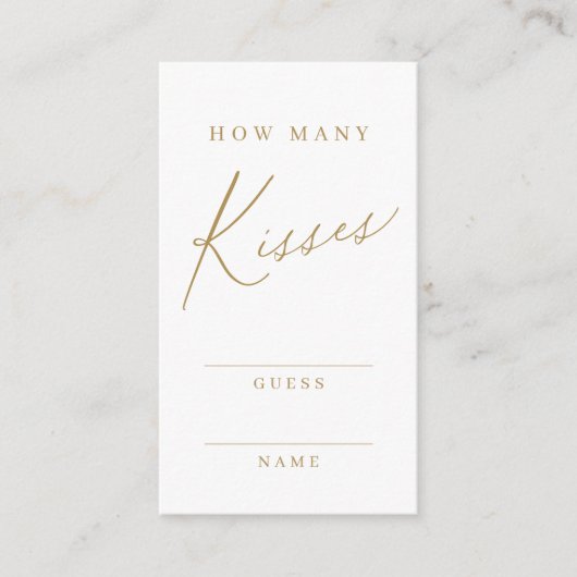 Carte D'accompagnement Gold minimum moderne deviner combien de jeux de ba (Devant)