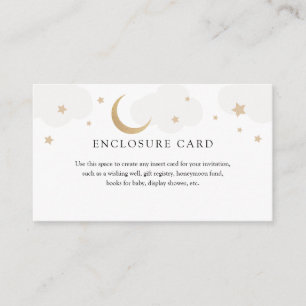 Carte D'accompagnement Gold Moon and Gray Clouds Enclosure Card