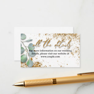 Carte D'accompagnement Gold parties scintillant élégant Mariage Détails c