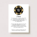 Carte D'accompagnement Gold Parties scintillant Poker Chip Casino Mariage<br><div class="desc">Célébrez dans le style avec ces cartes de détail mariage à thème casino tendance. Le design est facile à personnaliser avec votre propre libellé et votre famille et vos amis seront ravis quand ils reçoivent ces fabuleuses cartes d'encarts mariages.</div>