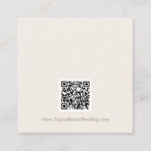 Carte D'accompagnement Gold romantique et ivoire QR Code Détails du Maria (Dos)