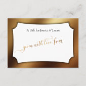 Carte D'accompagnement Gold Script Display Fête des mariées Floral Cadeau (Dos)