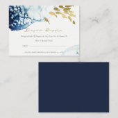 CARTE D'ACCOMPAGNEMENT GOLD SOUS-EAU POISSON DIAPER BABY SHOWER FLOTTE (Devant / Derrière)