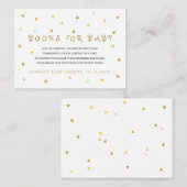 Carte D'accompagnement Gold Stars Livres pour Baby Request (Devant / Derrière)