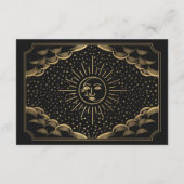 Carte D'accompagnement Gold Sun et Moon Tarot Card Mariage RSVP (Dos)