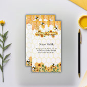 Carte D'accompagnement Gold Sunflower Honeycomb Honeybee Baby shower