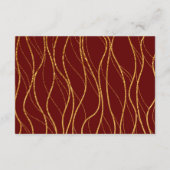 Carte D'accompagnement Gold Waves & écriture manuscrite Bourgogne Détails (Dos)