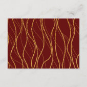 Carte D'accompagnement Gold Waves & écriture manuscrite Site Mariage de B (Dos)