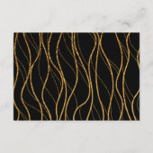 Carte D'accompagnement Gold Waves & écriture Mariage noir Détails (Dos)