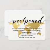 Carte D'accompagnement Gold World map changement de date Mariage (Devant / Derrière)