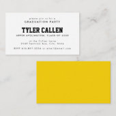 Carte D'accompagnement Golden Bear Varsity Text-only Grad Party (Devant / Derrière)
