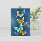 Carte D'accompagnement Golden butterflies (Debout devant)