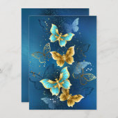 Carte D'accompagnement Golden butterflies (Devant / Derrière)