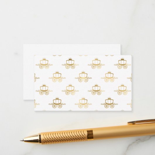 Carte D'accompagnement Golden Coaches Cendrillon Princess (Devant/Arrière en situation)