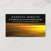 Carte D'accompagnement Golden Ocean, Elegant Beach Wedding Website (Devant)
