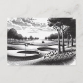 Carte D'accompagnement Golf Couple Mariage (Dos)