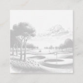 Carte D'accompagnement Golf Couple Mariage QR Code (Dos)