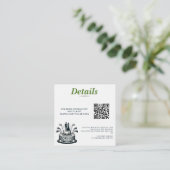 Carte D'accompagnement Golf Couple Mariage QR Code (Debout devant)