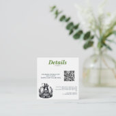 Carte D'accompagnement Golf Couple Mariage QR Code (Debout devant)