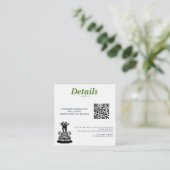 Carte D'accompagnement Golf Grooms Code QR Mariage (Debout devant)