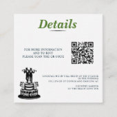 Carte D'accompagnement Golf Grooms Code QR Mariage (Devant)