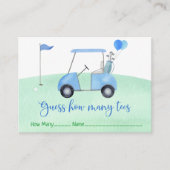 Carte D'accompagnement Golf Premier Anniversaire Par-tee Devinez Combien  (Devant)