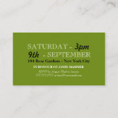 Carte D'accompagnement Golf Professionnel, Billet d'anniversaire (Dos)