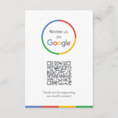 Carte D'accompagnement Google Avis | Business Review Link QR Code (Devant)