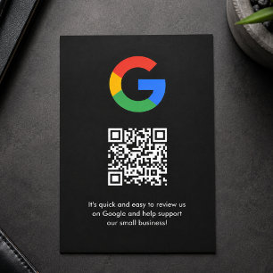 Carte D'accompagnement Google Avis Business Review Link QR Code