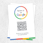Carte D'accompagnement Google Avis | Business Review Link QR Code