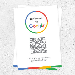 Carte D'accompagnement Google Avis Business Review Link QR Code