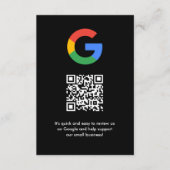 Carte D'accompagnement Google Avis | Business Review Link QR Code (Devant)