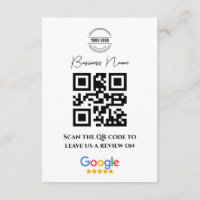 Google Avis de commerce Lien de notation QR Code n