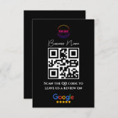 Carte D'accompagnement Google Avis de commerce Lien de notation QR Code n (Devant / Derrière)