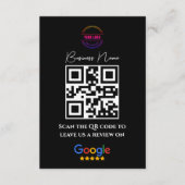 Carte D'accompagnement Google Avis de commerce Lien de notation QR Code n (Devant)