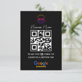 Carte D'accompagnement Google Avis de commerce Lien de notation QR Code n (Debout devant)