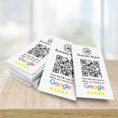 Carte D'accompagnement Google Critiques Avec Code QR Et Logo D'Entreprise