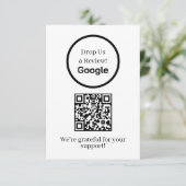 Carte D'accompagnement Google Review QR | Business Feedback Link (Debout devant)
