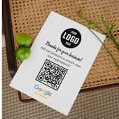 Carte D'accompagnement Google Reviews QR Code Business Enclosure Card