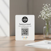 Carte D'accompagnement Google Reviews QR Code Business Enclosure Card