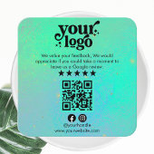 Carte D'accompagnement Google Reviews QR Code Modern Logo Business Review