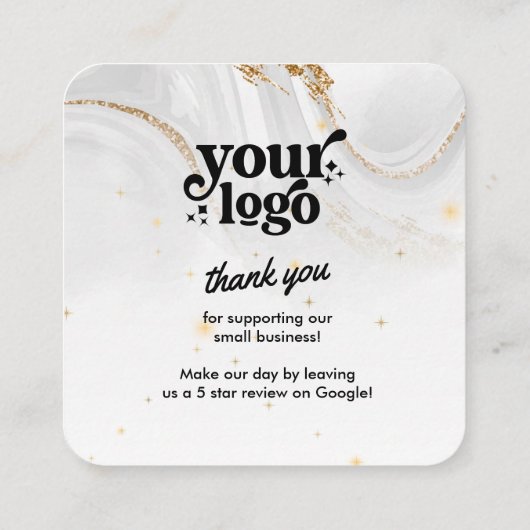 Carte D'accompagnement Google Reviews QR Code Modern Logo Business Review (Dos)