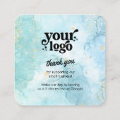 Carte D'accompagnement Google Reviews QR Code Modern Logo Business Review (Dos)