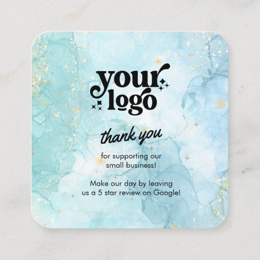 Carte D'accompagnement Google Reviews QR Code Modern Logo Business Review (Dos)