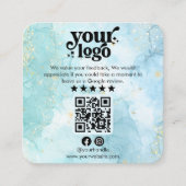 Carte D'accompagnement Google Reviews QR Code Modern Logo Business Review (Devant)